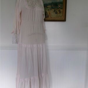 Vintage Pink Lace Nightgown by Gilead